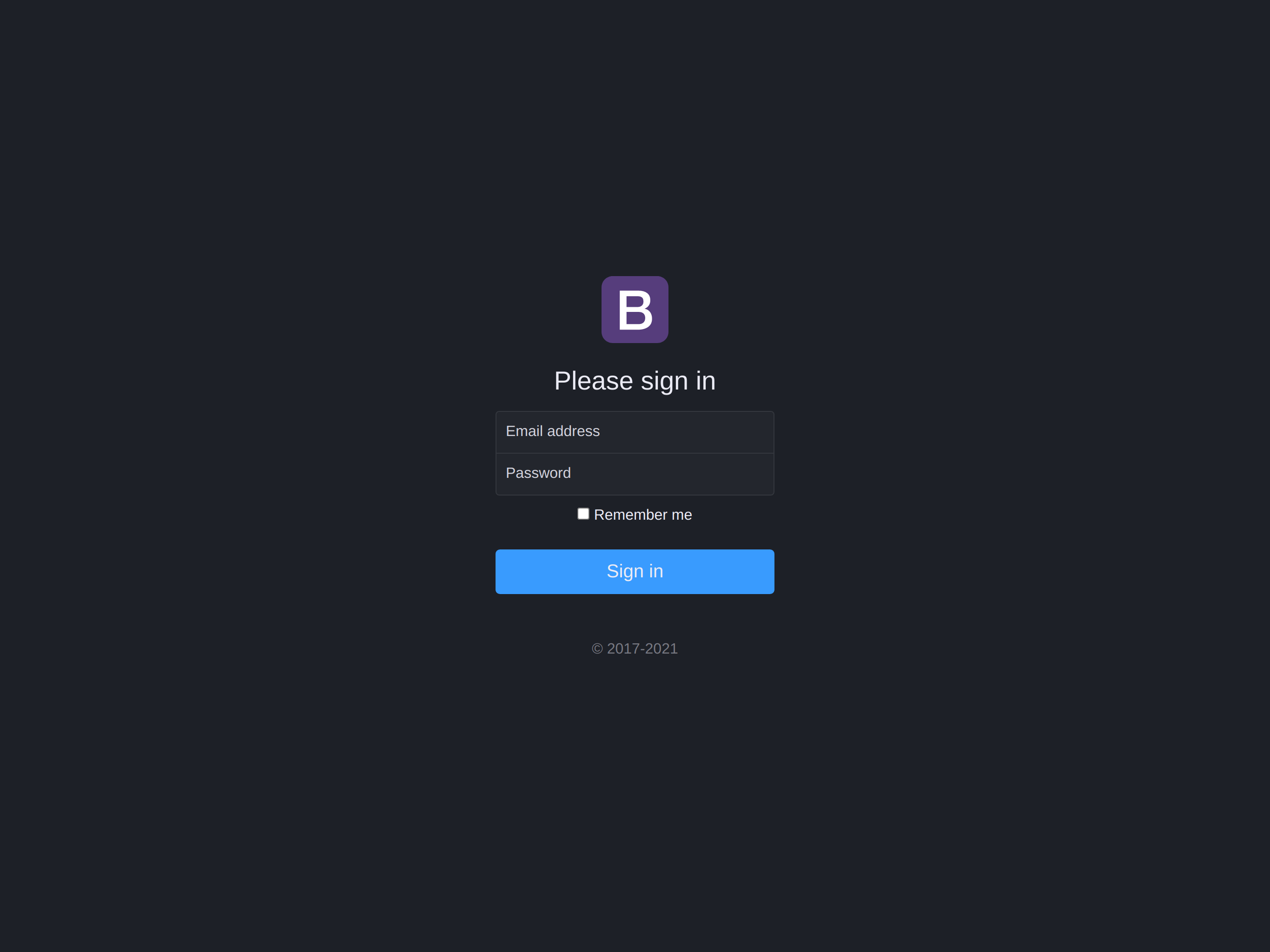Sign-in screenshot
